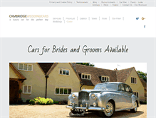 Tablet Screenshot of cambridge-wedding-cars.co.uk